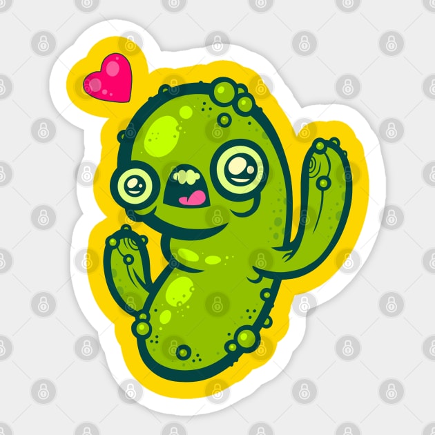 Pickled Cactus Sticker by ArtisticDyslexia